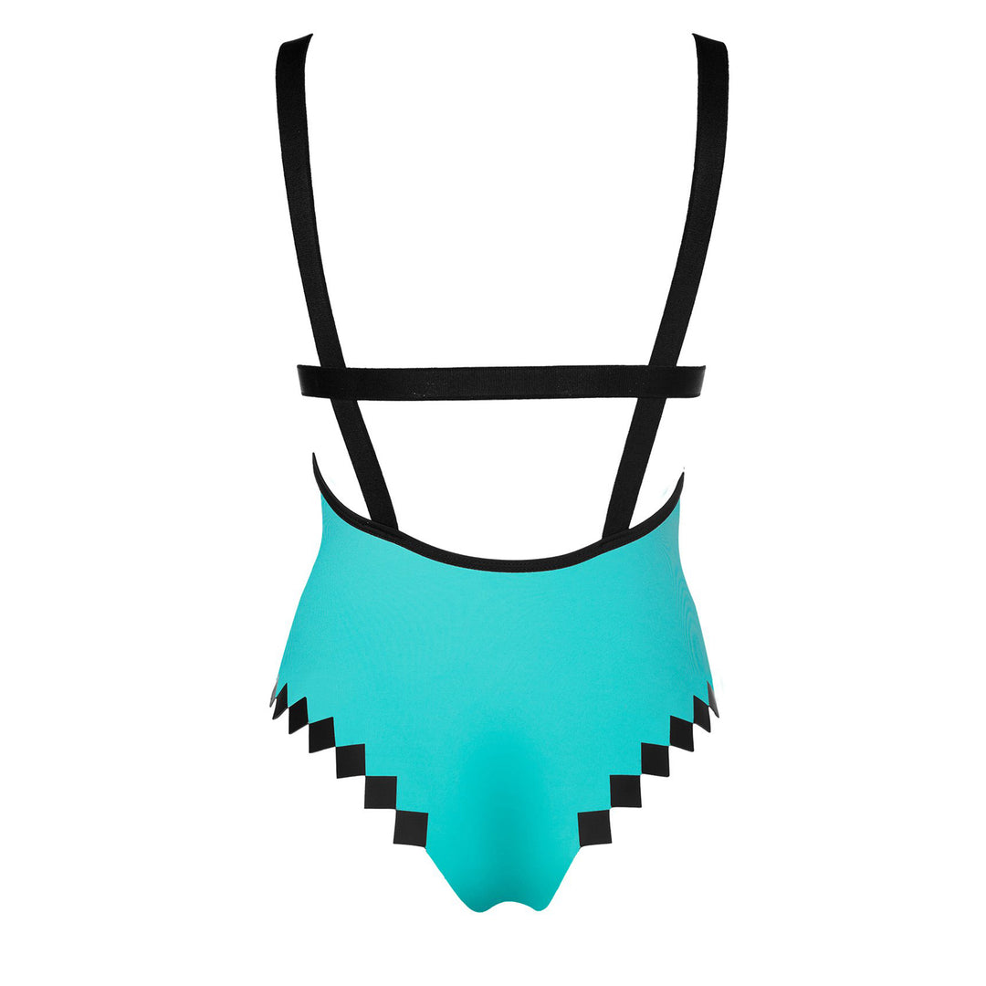 Meeseeks Teal Pixel Swimsuit